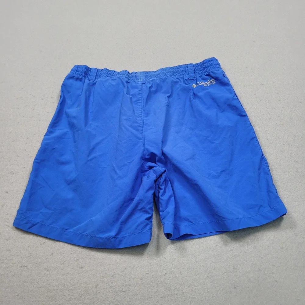 Columbia PFG Omni-Shade Blue Swim Trunks Kids Large 14/16 Fishing Shorts